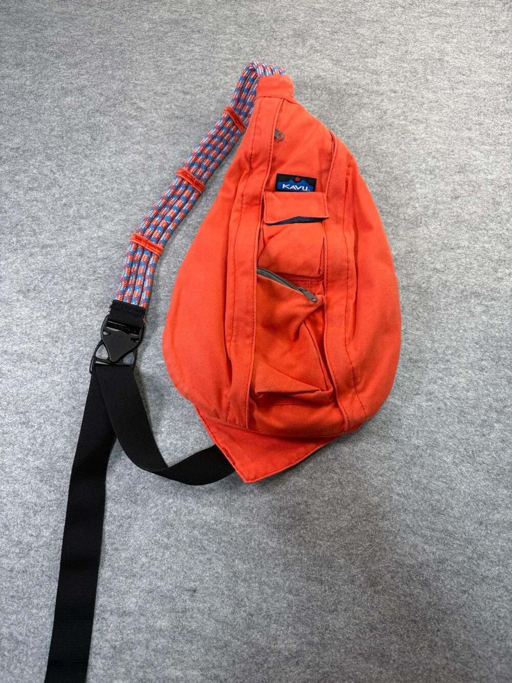 Kavu Rope Sling Bag Orange Cotton Crossbody Backpack